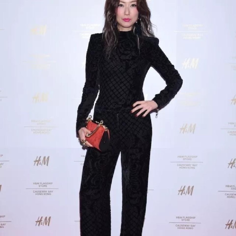Balmain x h&m wide leg trousers